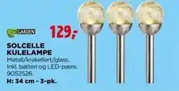 jem & fix SOLCELLE KULELAMPE Metall/krakellert/glass. tilbud