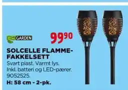 jem & fix SOLCELLE FLAMME- FAKKELSETT tilbud