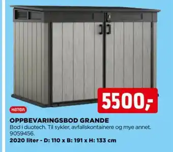jem & fix OPPBEVARINGSBOD GRANDE tilbud