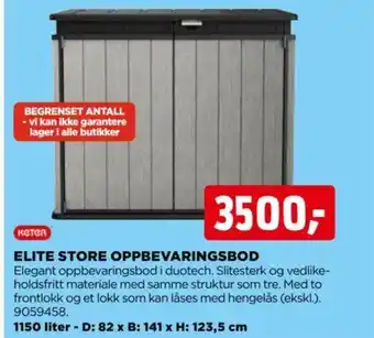 jem & fix ELITE STORE OPPBEVARINGSBOD tilbud