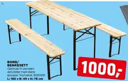 jem & fix BORD/ BENKESETT tilbud