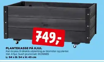 jem & fix PLANTEKASSE PÅ HJUL tilbud