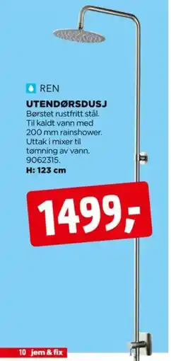 jem & fix UTENDØRSDUSJ tilbud