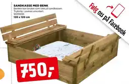 jem & fix SANDKASSE MED BENK tilbud