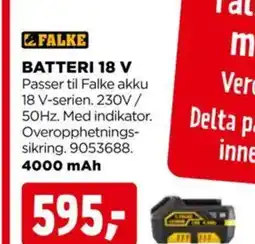 jem & fix BATTERI 18 V tilbud
