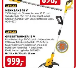 jem & fix GRESSTRIMMER 18 V tilbud
