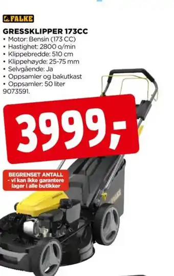 jem & fix FALKE GRESSKLIPPER 173CC tilbud