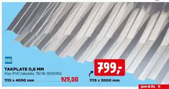 jem & fix TAKPLATE 0,8 MM tilbud