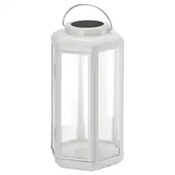 IKEA Solvinden led-bordlampe solcelledrevet, lykt/hvit, 28 cm tilbud