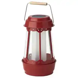 IKEA Solvinden led-bordlampe solcelledrevet, hus/rød, 25 cm tilbud