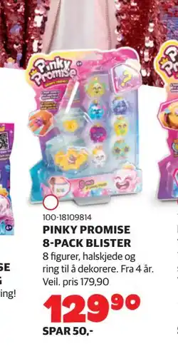 Lekia PINKY PROMISE 8-PACK BLISTER, NOK 129.9 tilbud