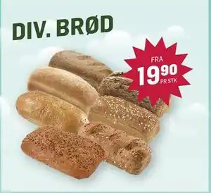Holdbart Div. brød tilbud
