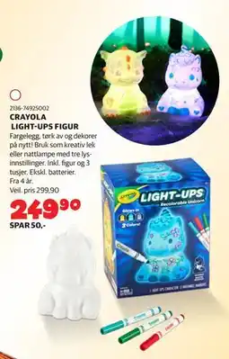 Lekia CRAYOLA LIGHT-UPS FIGUR, NOK 249.9 tilbud
