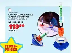 Lekia CRAYOLA COLOURWHIRLS CLASSIC SNURREBASS, Medlemspris tilbud