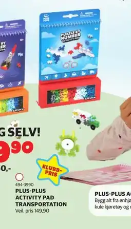 Lekia PLUS-PLUS ACTIVITY PAD TRANSPORTATION, NOK 99.9 tilbud