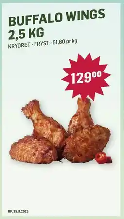 Holdbart Buffalo Wings 2,5 kg, NOK 129 tilbud
