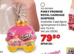 Lekia PINKY PROMISE ROYAL CARRIAGE SURPRISE, NOK 79.9 tilbud