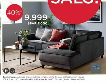Møbelringen Gordon hjørnesofa tilbud