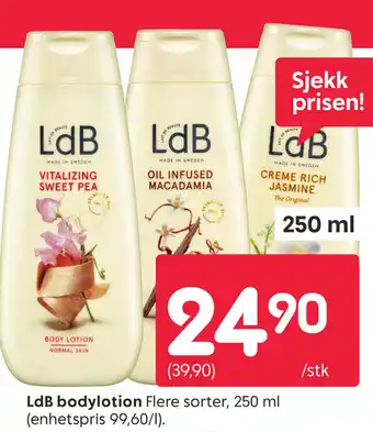 Rusta LdB bodylotion Flere sorter tilbud