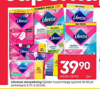 Rusta Libresse storpakning tilbud