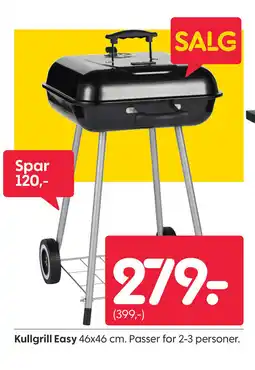 Rusta Kullgrill Easy . Passer for 2-3 personer. tilbud