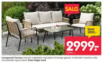 Rusta Loungesett Cannes tilbud