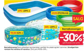 Rusta Barnebassenger tilbud
