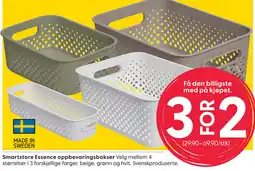 Rusta Smartstore Essence oppbevaringsbokser tilbud