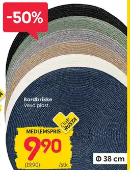 Rusta Bordbrikke tilbud