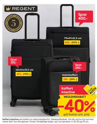Rusta Koffert Interline tilbud