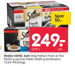 Rusta Sheba våtfôr, katt Velg mellom Fresh & Fine tilbud