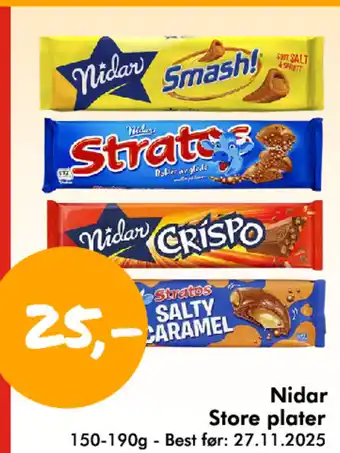 Havaristen Nidar Store plater tilbud