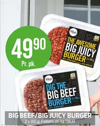Kiwi BIG BEEF/BIG JUICY BURGER tilbud