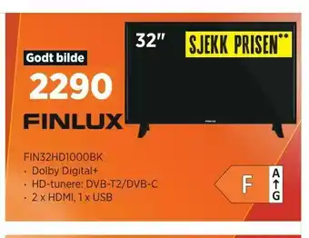 POWER FINLUX FIN32HD1000BK tilbud