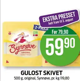 Kiwi GULOST SKIVET tilbud