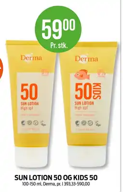 Kiwi SUN LOTION 50 OG KIDS 50 tilbud