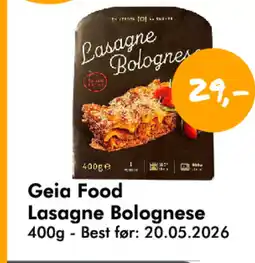 Havaristen Geia Food Lasagne Bolognese tilbud