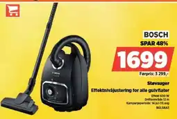 POWER BOSCH Støvsuger Effektnivåjustering for alle gulvflater tilbud