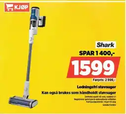 POWER Shark Ledningsfri støvsuger Kan også brukes som håndholdt støvsuger tilbud