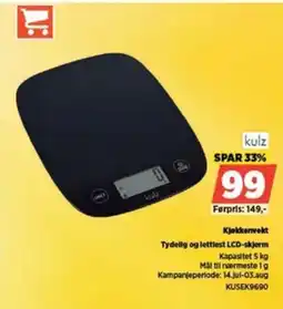 POWER Kulz kjøkkenvekt tilbud
