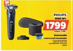POWER PHILIPS Barbermaskin Leveres med rensestasjon tilbud