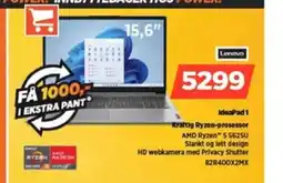 POWER Lenovo IdeaPad 1 Kraftig Ryzen-prosessor AMD Ryzen™ 5 5625U Slankt og lett design tilbud