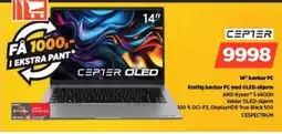 POWER CEPTER 14" bærbar PC Kraftig bærbar PC med OLED-skjerm tilbud