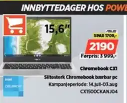POWER Asus Chromebook CX1 Siltesterk Chromebook bærbar pc tilbud