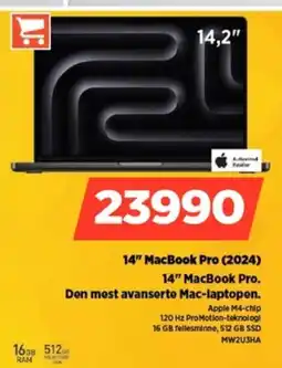 POWER 14" MacBook Pro (2024) 14″ MacBook Pro. Den mest avanserte Mac-laptopen. tilbud