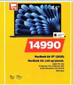 POWER MacBook Air 13" (2025) MacBook Air. Lett og lynrask. tilbud