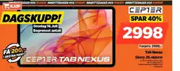 POWER CEPTER Tab Nexus Skarp 2K-skjerm tilbud