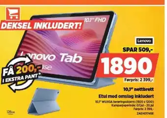 POWER Lenovo 10,1" nettbrett Etul med omslag Inkludert tilbud