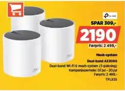 POWER Mesh-system Dual-band AX3000 tilbud
