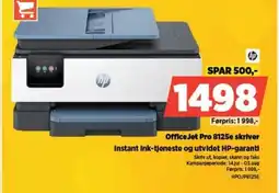 POWER Officejet pro 8125e skriver Instant Ink-tjeneste og utvidet HP-garanti tilbud